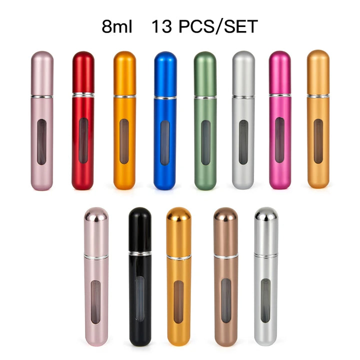 Perfume Bottle Set 8Ml 5Ml Refillable Bottle with Spray Pump Empty Cosmetic Containers Travel Atomizer Bottle Free Shipping
