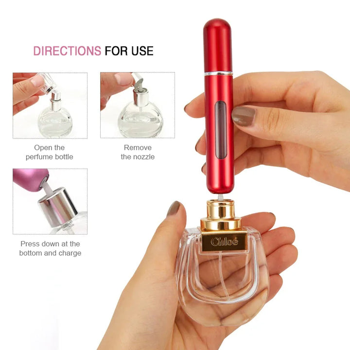 Perfume Bottle Set 8Ml 5Ml Refillable Bottle with Spray Pump Empty Cosmetic Containers Travel Atomizer Bottle Free Shipping