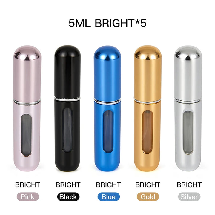 Perfume Bottle Set 8Ml 5Ml Refillable Bottle with Spray Pump Empty Cosmetic Containers Travel Atomizer Bottle Free Shipping