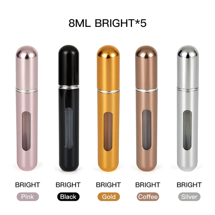 Perfume Bottle Set 8Ml 5Ml Refillable Bottle with Spray Pump Empty Cosmetic Containers Travel Atomizer Bottle Free Shipping