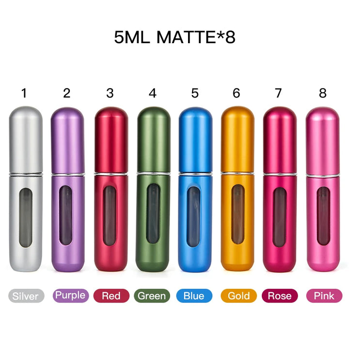 Perfume Bottle Set 8Ml 5Ml Refillable Bottle with Spray Pump Empty Cosmetic Containers Travel Atomizer Bottle Free Shipping