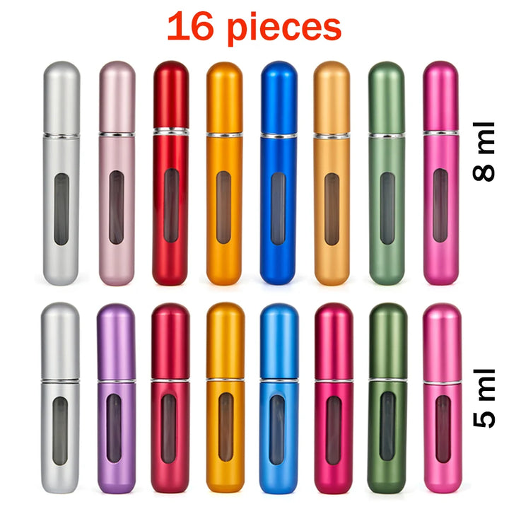 Perfume Bottle Set 8Ml 5Ml Refillable Bottle with Spray Pump Empty Cosmetic Containers Travel Atomizer Bottle Free Shipping